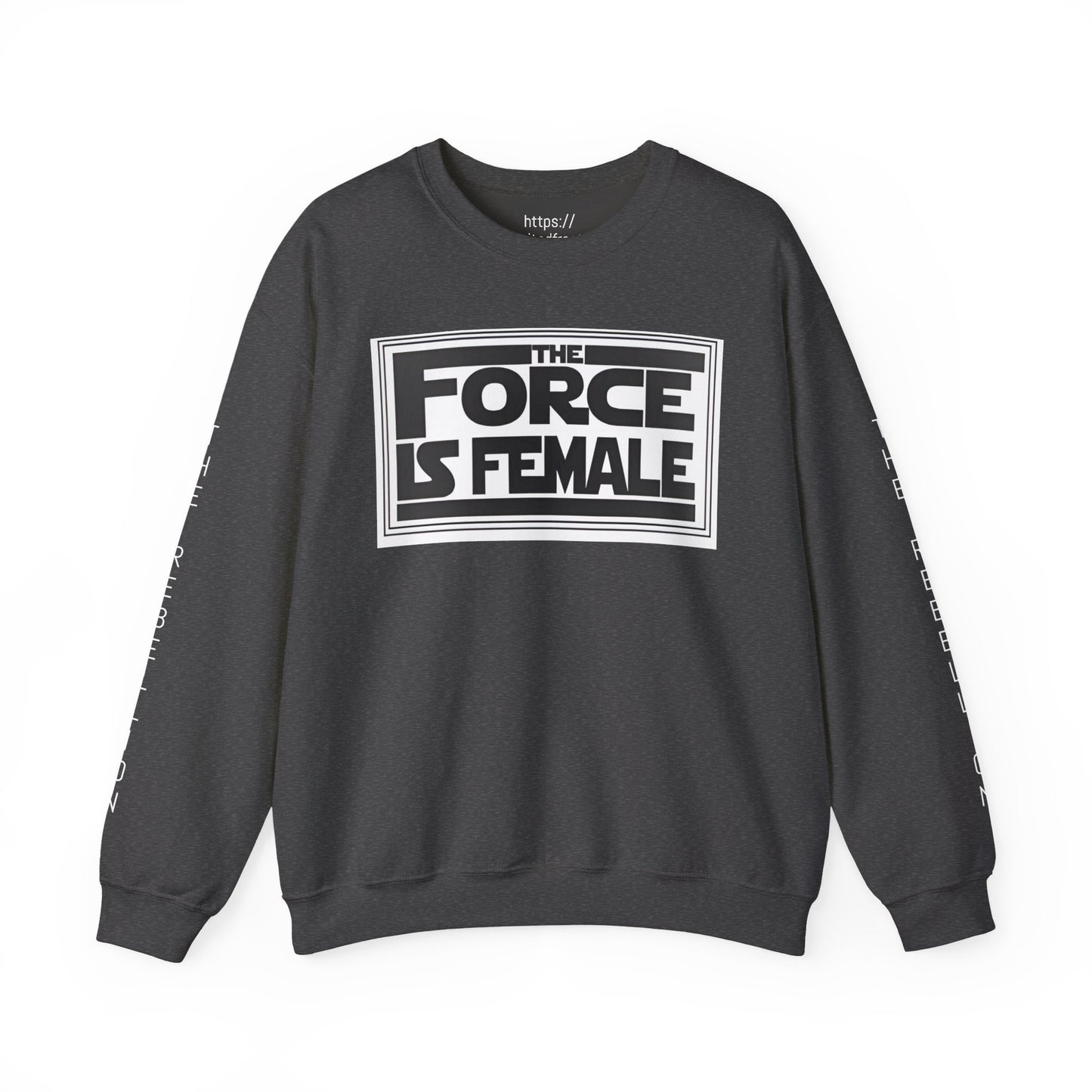 The Force Is Female X  Retro Print Pride Rebel Emblem Crewneck