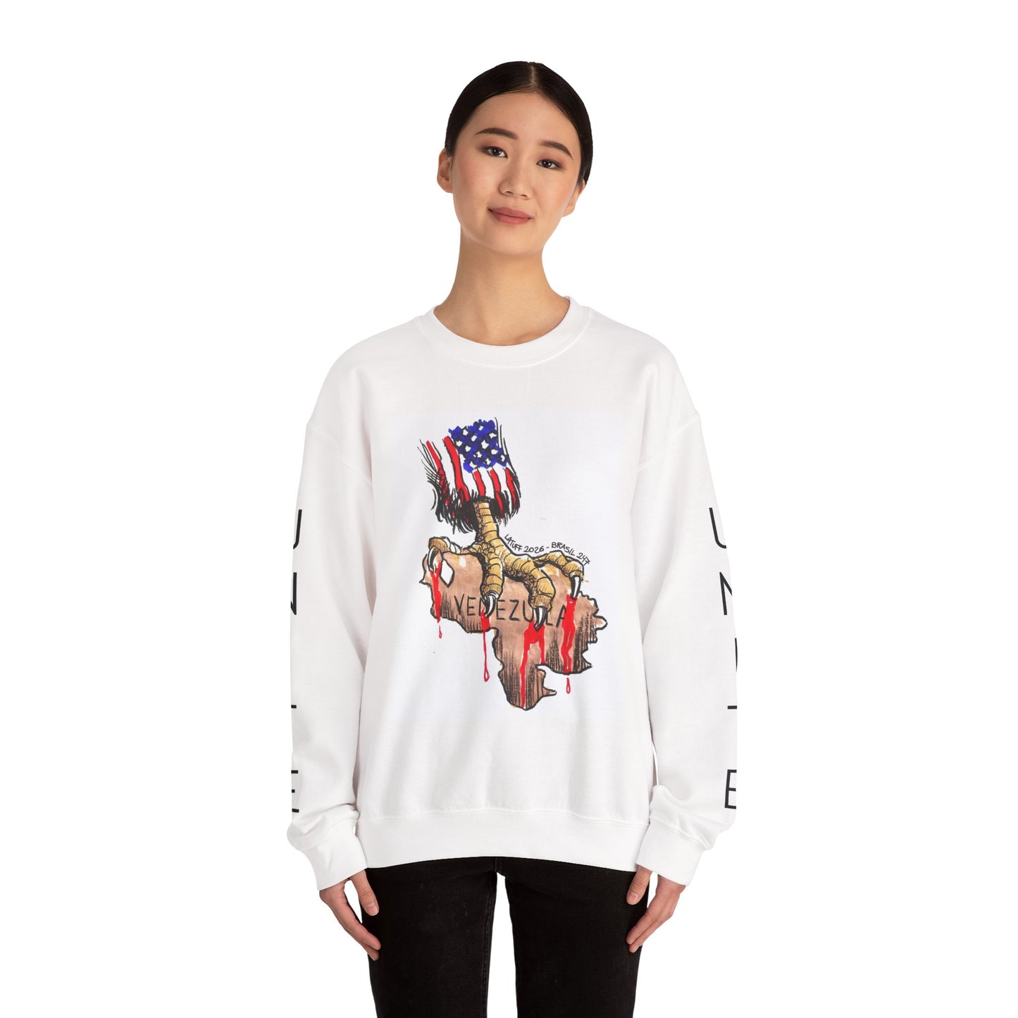 Venezuela Freedom 'No Habrá Invasión Para Vosotros' Patriotic Crewneck