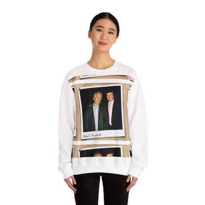 Trump and  Epstein "Best Friend" Photo Polaroid  Crewneck