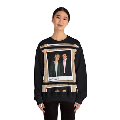 Trump and  Epstein "Best Friend" Photo Polaroid  Crewneck
