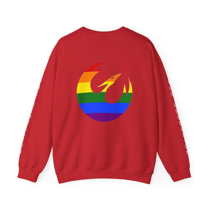 The Force Is Female X  Retro Print Pride Rebel Emblem Crewneck