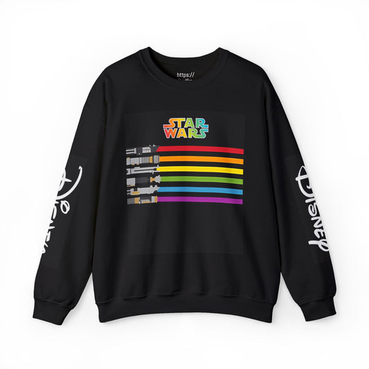 Star Wars Light Saber Rainbow Crewneck