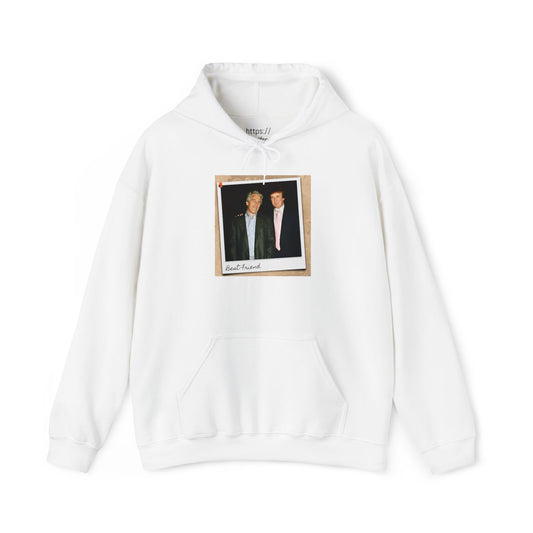 Trump and  Epstein "Best Friend" Photo Polaroid  Hoodie