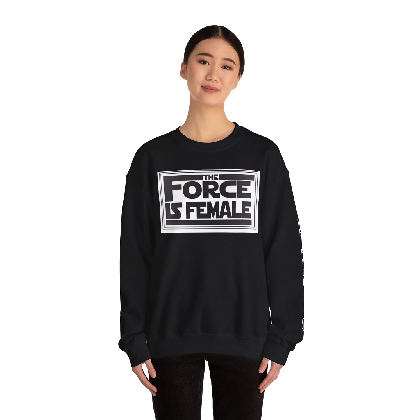 The Force Is Female X  Retro Print Pride Rebel Emblem Crewneck
