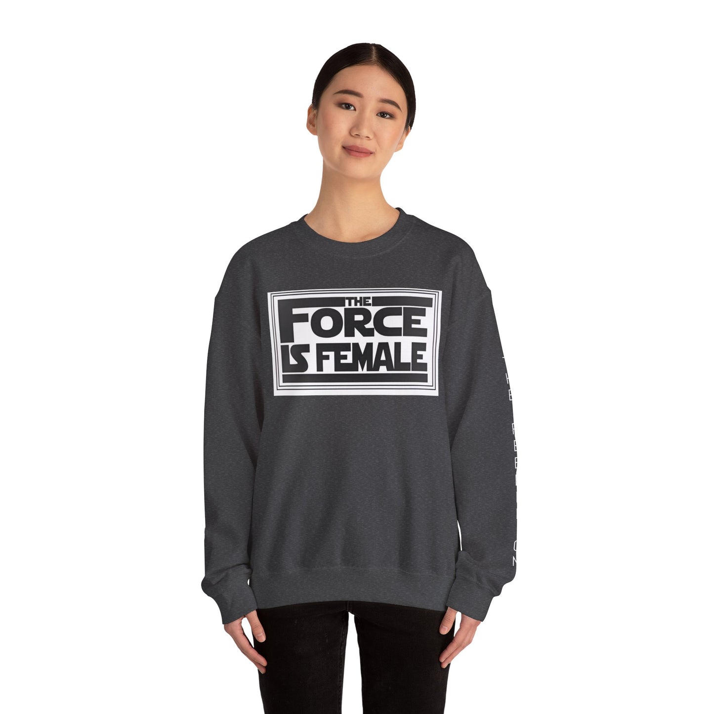 The Force Is Female X  Retro Print Pride Rebel Emblem Crewneck