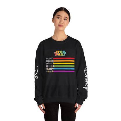 Star Wars Light Saber Rainbow Crewneck
