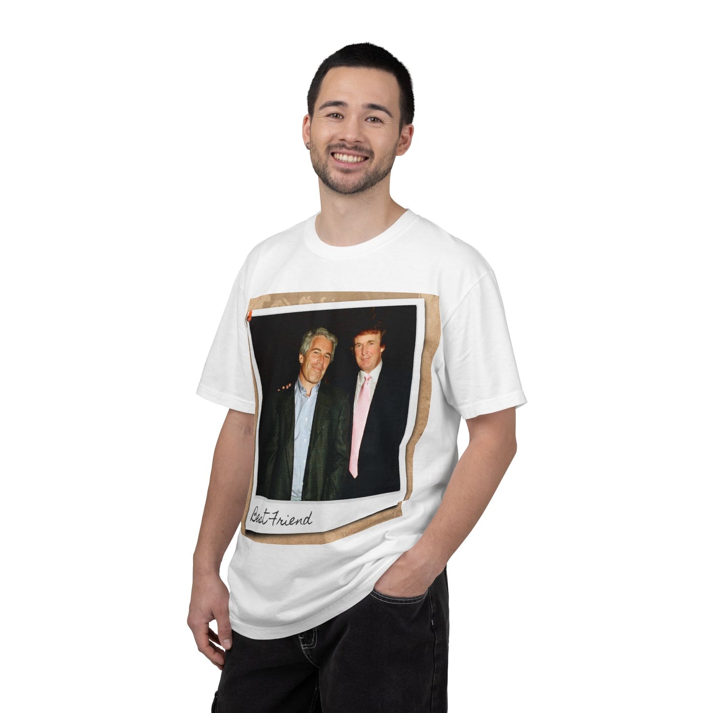 Trump and  Epstein "Best Friend" Photo Polaroid  T-Shirt