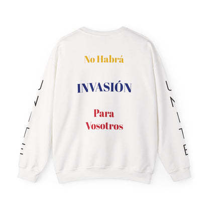 Venezuela Freedom 'No Habrá Invasión Para Vosotros' Patriotic Crewneck
